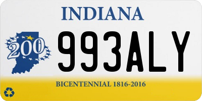 IN license plate 993ALY