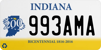 IN license plate 993AMA