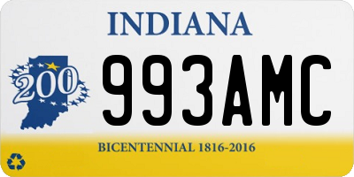 IN license plate 993AMC