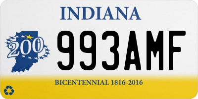 IN license plate 993AMF