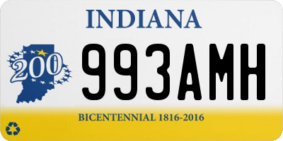 IN license plate 993AMH