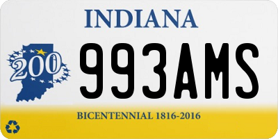 IN license plate 993AMS