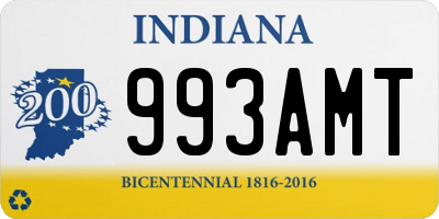 IN license plate 993AMT