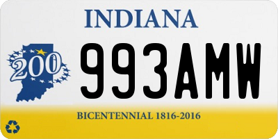 IN license plate 993AMW