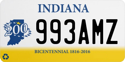 IN license plate 993AMZ