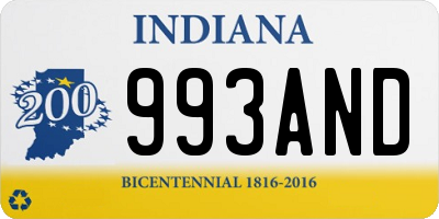 IN license plate 993AND