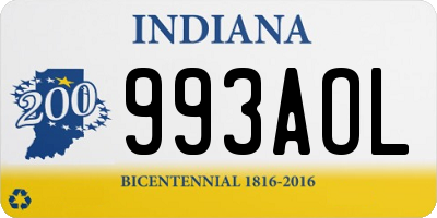 IN license plate 993AOL