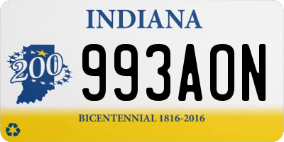 IN license plate 993AON