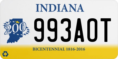 IN license plate 993AOT