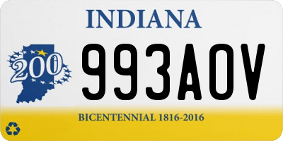 IN license plate 993AOV