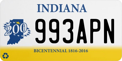 IN license plate 993APN