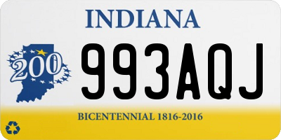 IN license plate 993AQJ