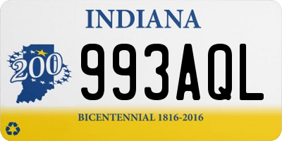 IN license plate 993AQL