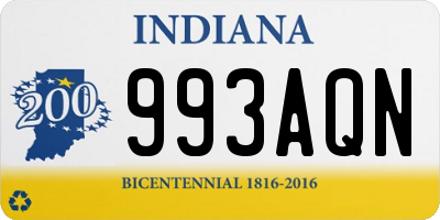 IN license plate 993AQN