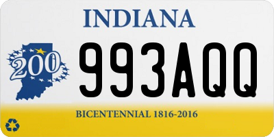 IN license plate 993AQQ