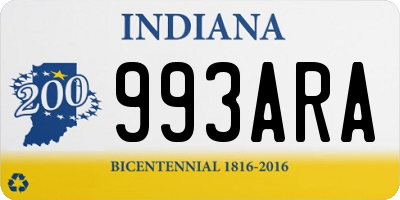 IN license plate 993ARA