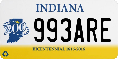 IN license plate 993ARE