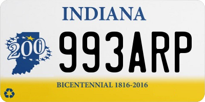 IN license plate 993ARP