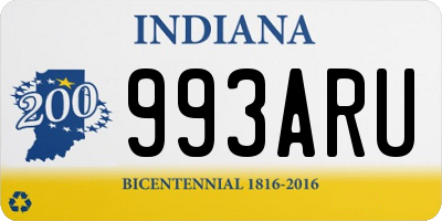 IN license plate 993ARU