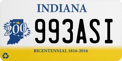 IN license plate 993ASI