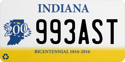 IN license plate 993AST