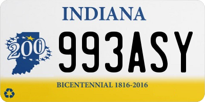 IN license plate 993ASY