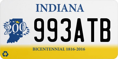 IN license plate 993ATB