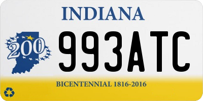 IN license plate 993ATC