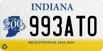 IN license plate 993ATO