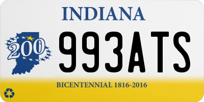 IN license plate 993ATS