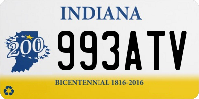 IN license plate 993ATV