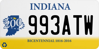 IN license plate 993ATW