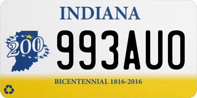 IN license plate 993AUO