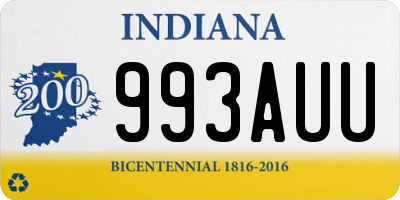 IN license plate 993AUU