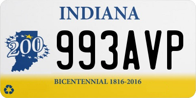 IN license plate 993AVP