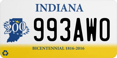 IN license plate 993AWO