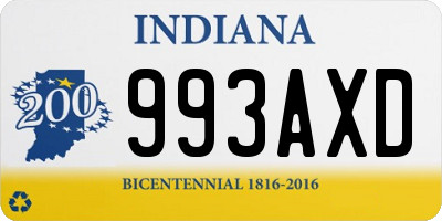 IN license plate 993AXD