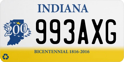 IN license plate 993AXG