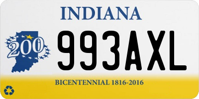 IN license plate 993AXL