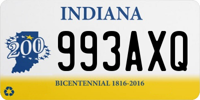 IN license plate 993AXQ