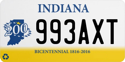 IN license plate 993AXT