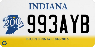 IN license plate 993AYB