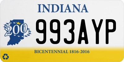 IN license plate 993AYP