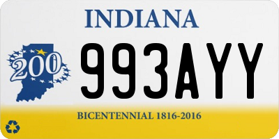 IN license plate 993AYY