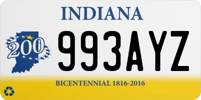 IN license plate 993AYZ