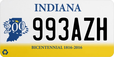 IN license plate 993AZH