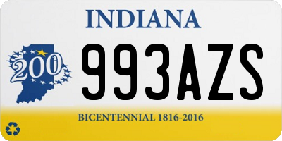 IN license plate 993AZS