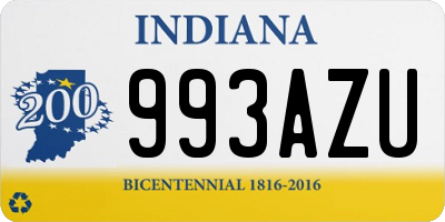 IN license plate 993AZU