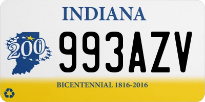 IN license plate 993AZV