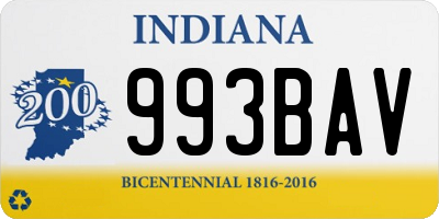 IN license plate 993BAV